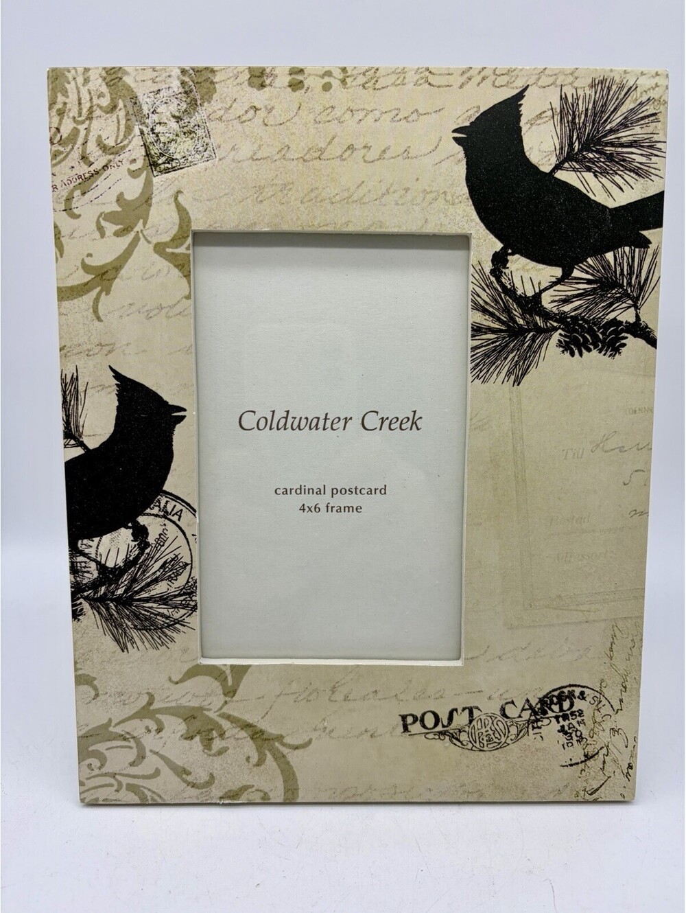 Coldwater Creek Cardinal Postcard Photo Picture 4x6 Frame Birds Nature Country